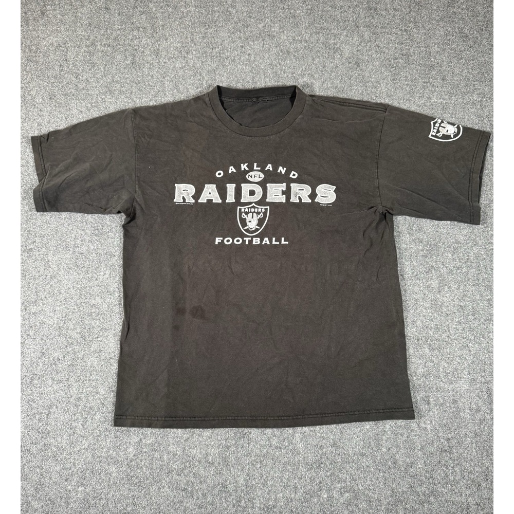 Vintage 2004 Oakland Raiders NFL Lee Sport Shirt Mens XL Black‎ Faded Football